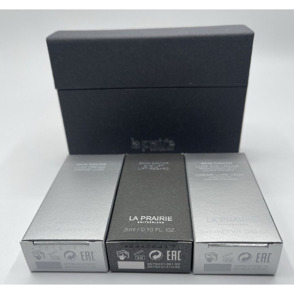 La Prairie Skin Caviar Travel Sample Set Luxe Cream Eye Lift Luxe Eye Cream 3 Pc